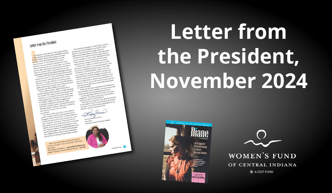 Letter from the President, Diane November 2024 Issue